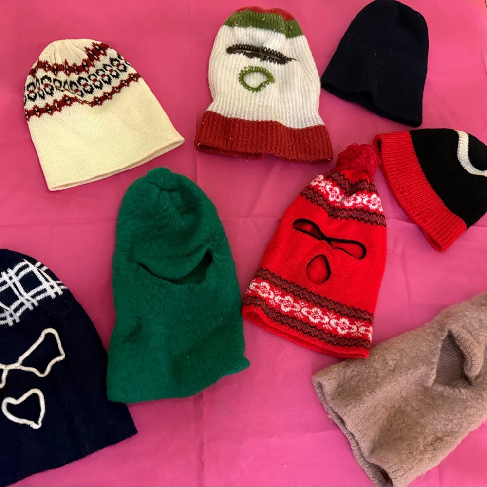 Vintage Ski Snow Hats Collection of 8 Hats